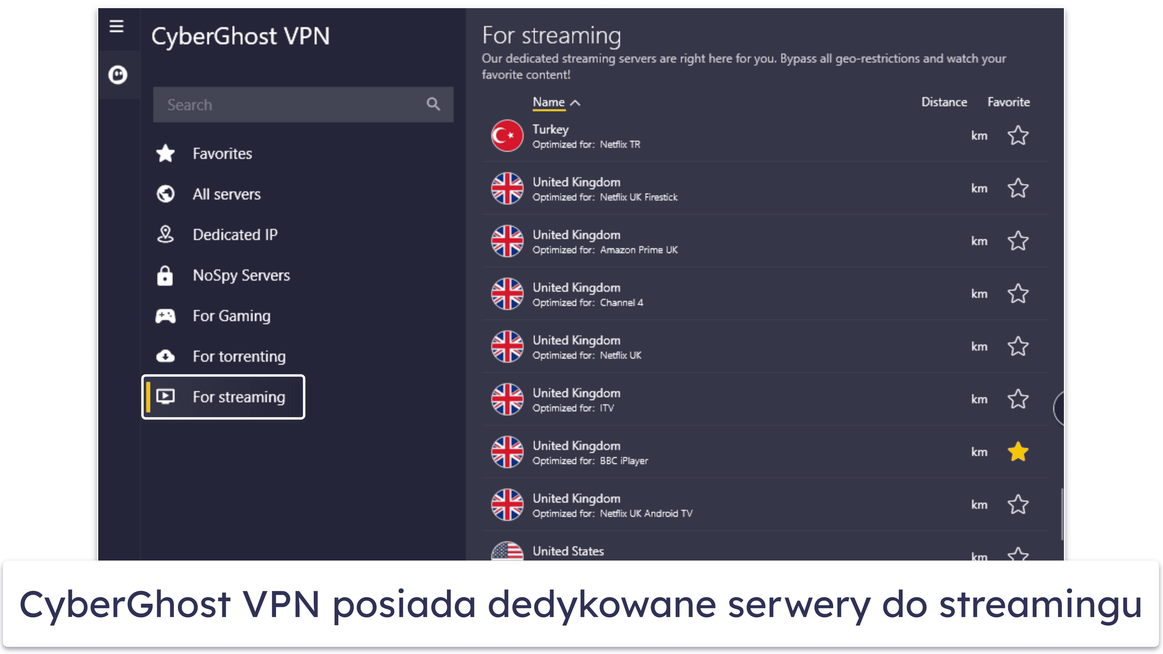 🥈2. CyberGhost VPN — najlepszy darmowe rozszerzenie VPN dla Google Chrome