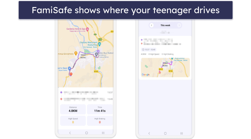 4. FamiSafe — Best for Older Kids (With Driving Safety Monitoring)