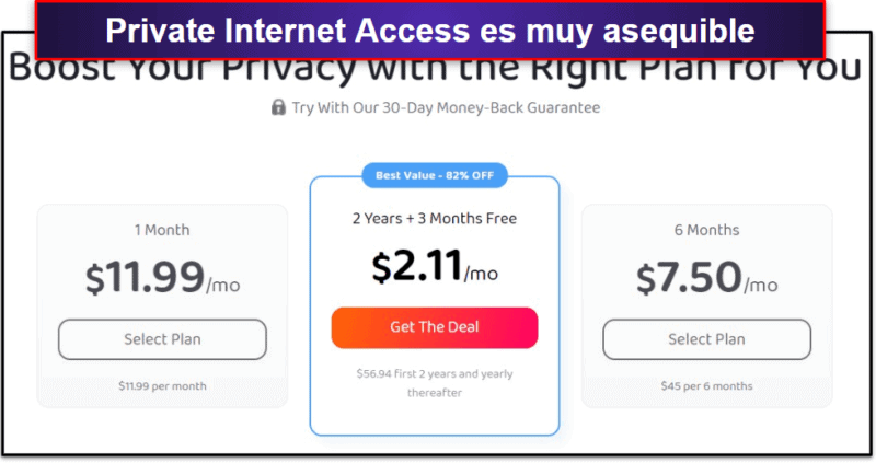 🥈2. Private Internet Access (PIA): flexible, rápida y muy versátil, ideal para ver streams y descargar torrents