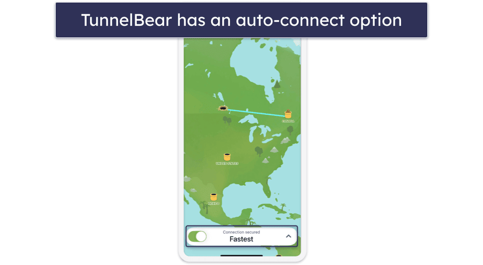7. TunnelBear — Beginner-Friendly iOS VPN With Split-Tunneling