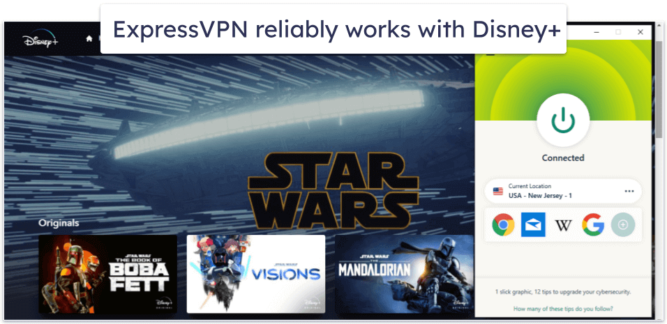 🥇1. ExpressVPN — Best VPN for Streaming Disney+ in 2024