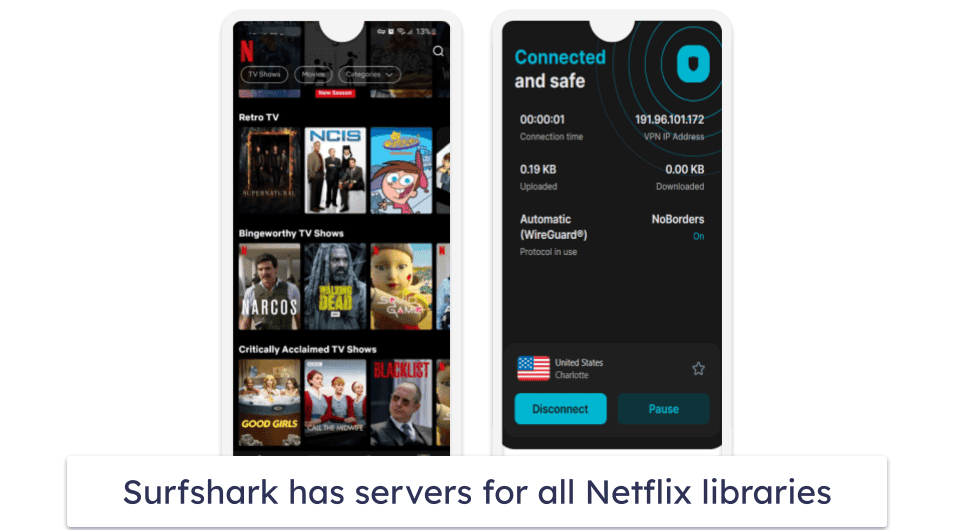 5. Surfshark — Good Server Network (Works Well With Netflix)