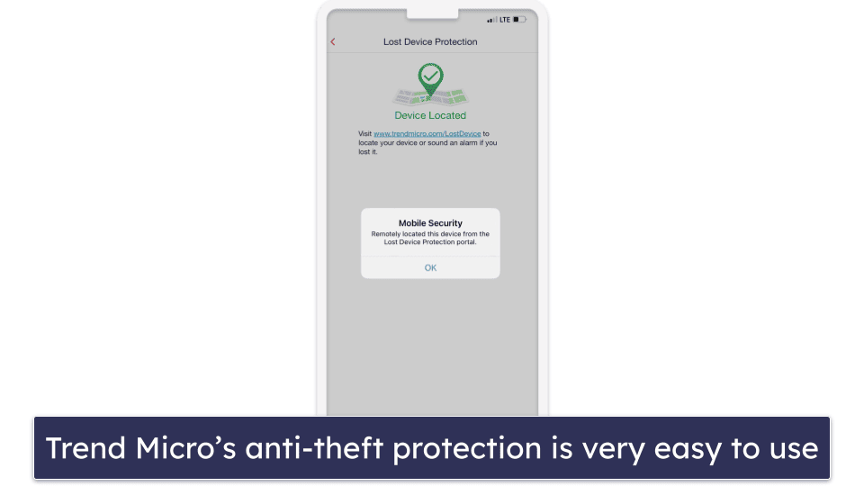 7. Trend Micro Mobile Security – Good iOS Anti-Phishing Protection