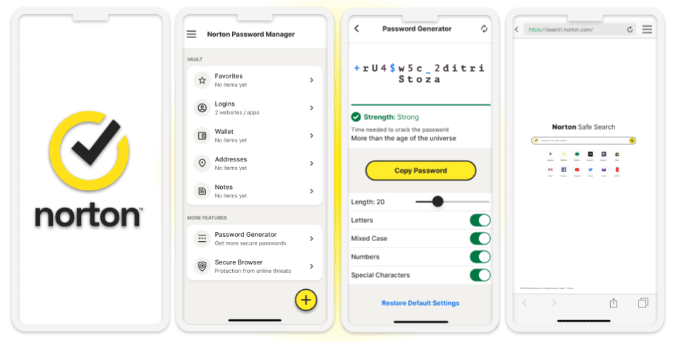 Bonus. Norton Password Manager — Great Free Option With an Intuitive iOS App