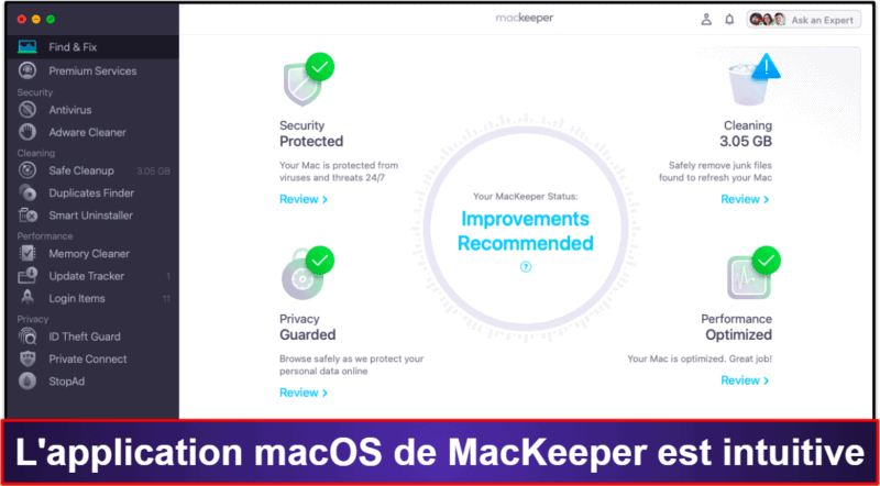 Bonus. MacKeeper — Un antivirus intuitif et riche en fonctionnalités pour Mac