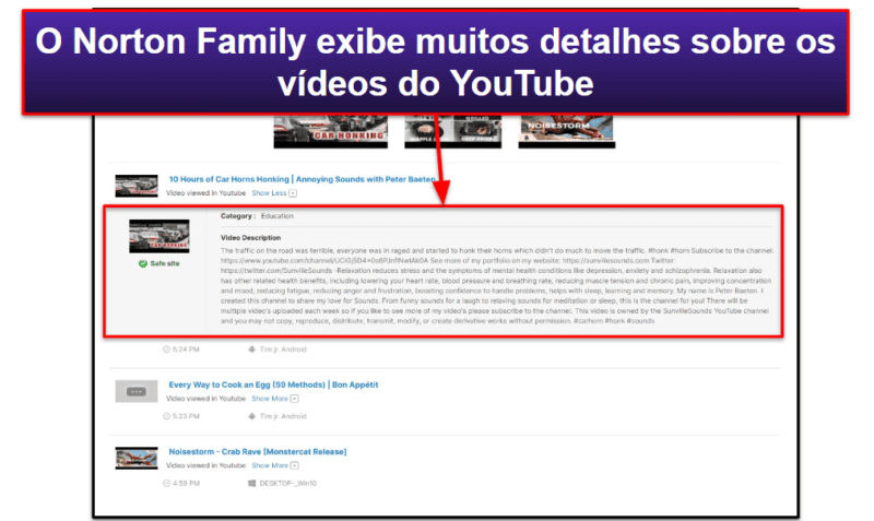 🥈2. Norton Family — Ferramenta de Supervisão de Vídeos de Altíssima Qualidade para o YouTube