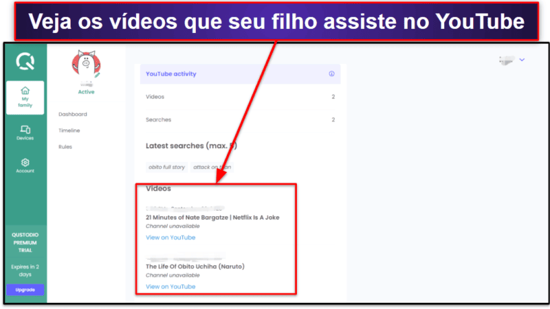 🥇1. Qustodio — Melhor Controle dos Pais Geral para o YouTube