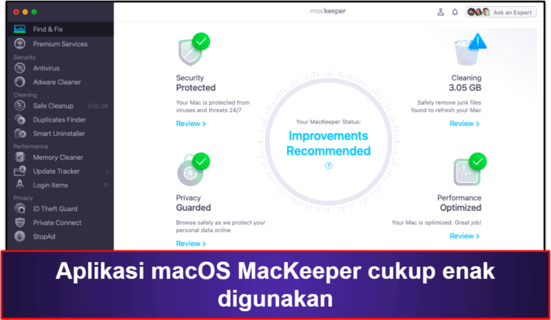 Bonus. MacKeeper — Antivirus Intuitif &amp; Kaya Fitur untuk Mac