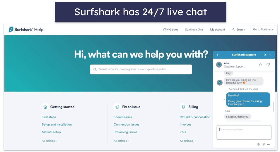 Surfshark Customer Support