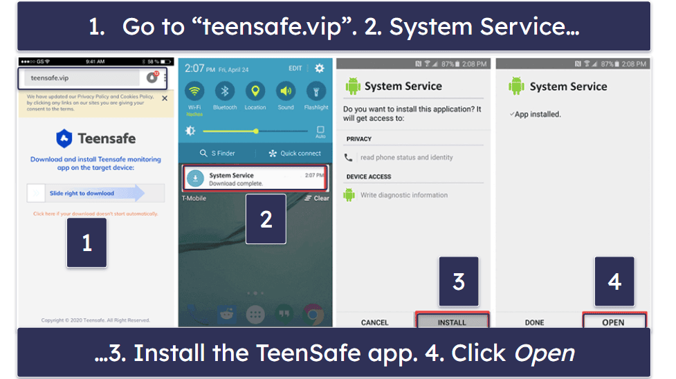 TeenSafe Installation & Setup — Relatively Straightforward