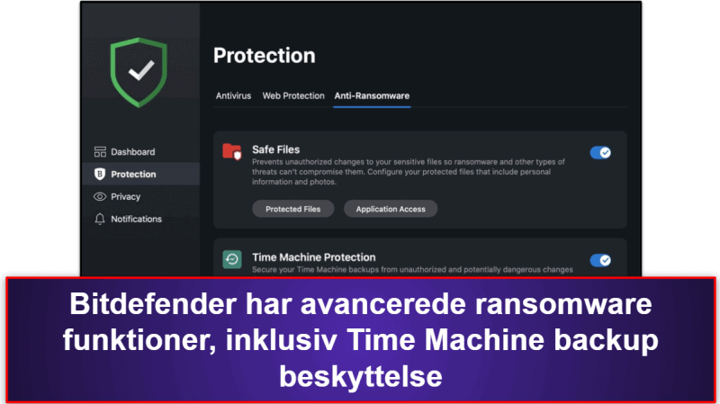 5. Bitdefender — Glimrende macOS Ransomware Beskyttelse
