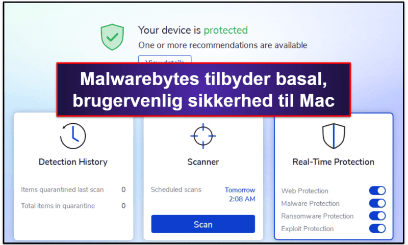 10. Malwarebytes — Minimalistisk antivirus til mac Brugere