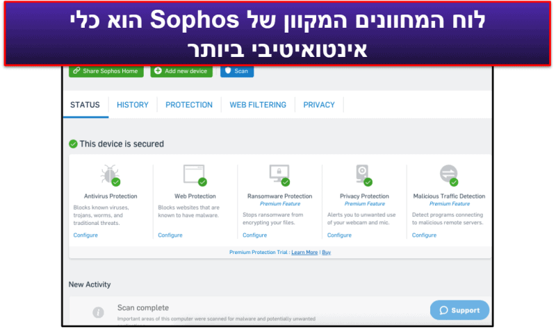 בונוס. Sophos — תוכנת אנטי-וירוס קלה לשימוש עבור מק
