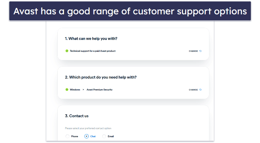 Avast Antivirus Customer Support