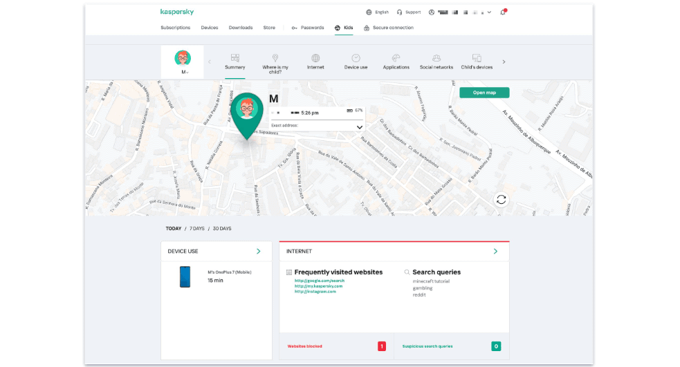 5. Kaspersky Premium — Excellent Location Tracking + Geo-Fencing Features