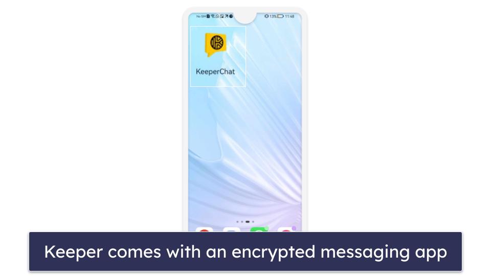 🥉3. Keeper — Best for Advanced Cybersecurity Tools + Encrypted Chat