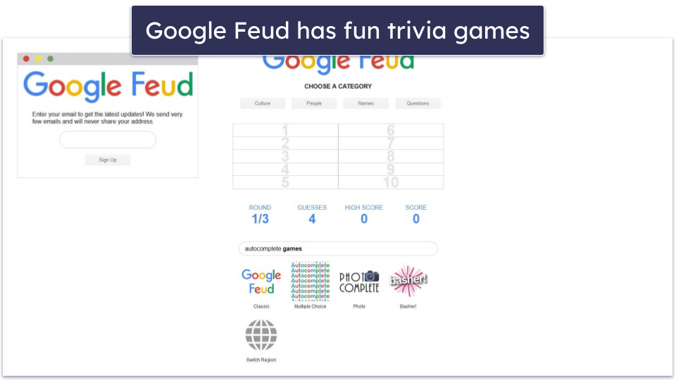 Time to Talk Tech : Google Feud - Fun web based game similar to Family Feud  using Google's Autocomplete