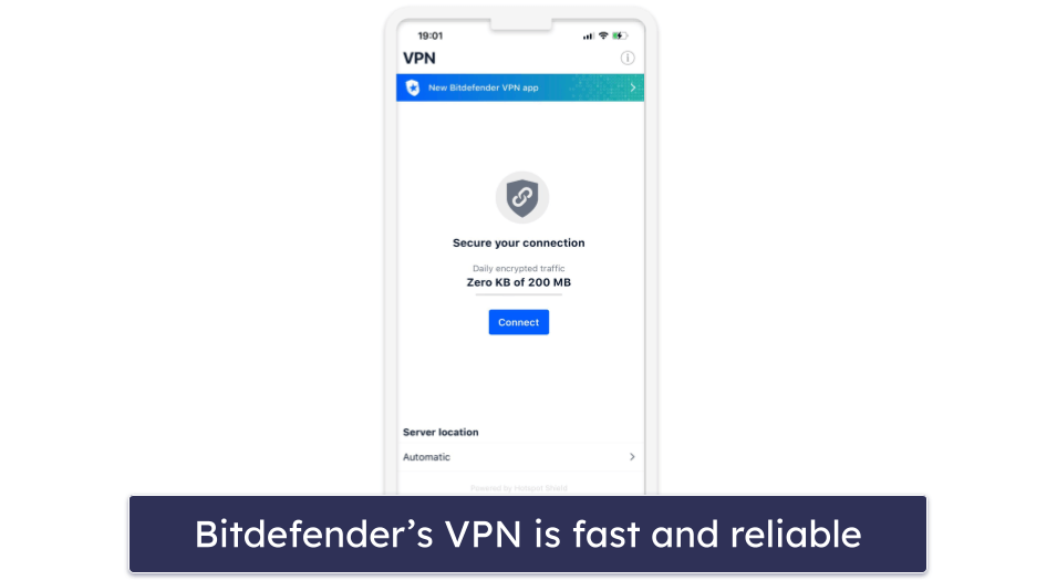4. Bitdefender Mobile Security — Good Web Protection &amp; Decent Free VPN