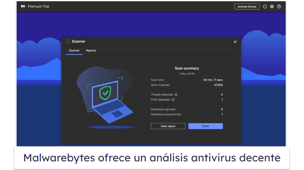 4. Malwarebytes for Mac (gratis): eliminación y análisis de virus decentes