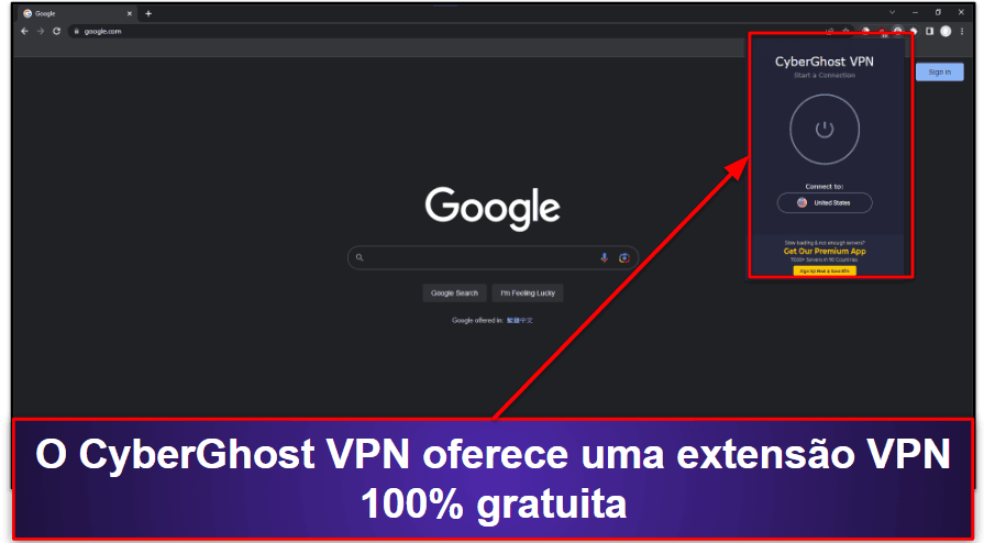 🥈2. CyberGhost VPN — Melhor extensão VPN grátis para o Google Chrome