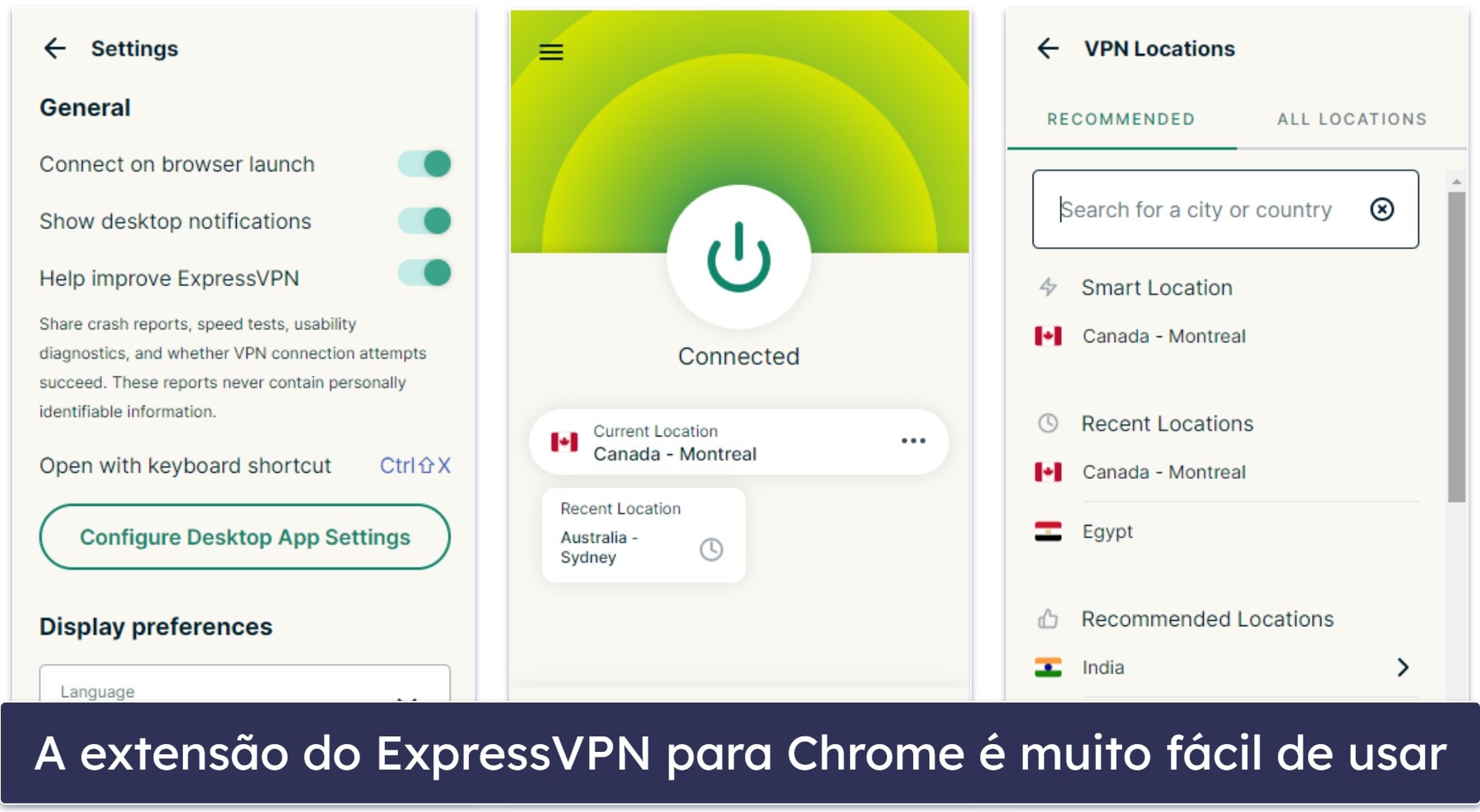 🥇1. ExpressVPN — Melhor VPN para Google Chrome em geral em 2026