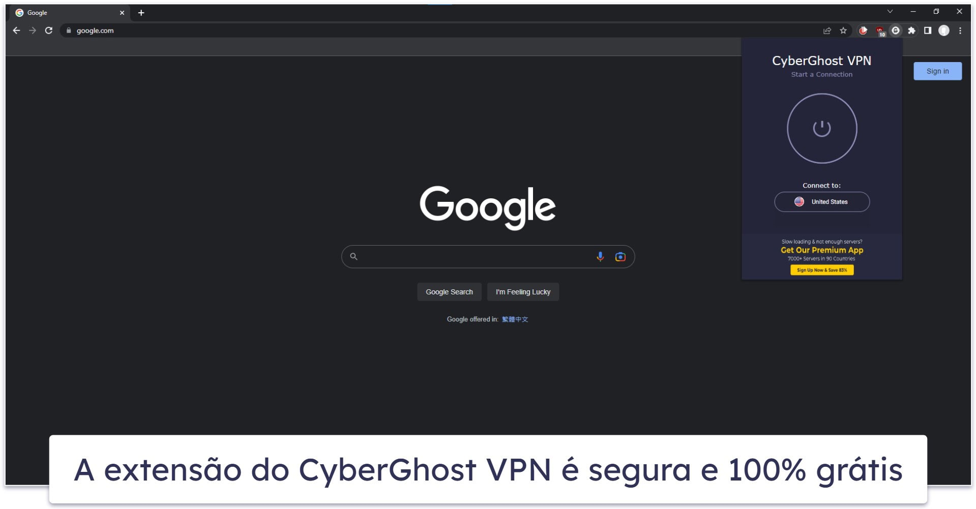 🥈2. CyberGhost VPN — Melhor extensão de VPN grátis para Google Chrome