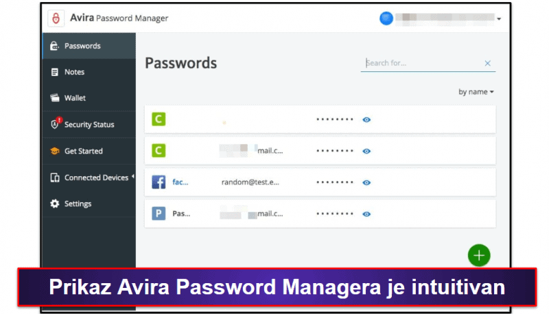 9. Avira Password Manager — Lako podešavanje i intuitivne funkcije