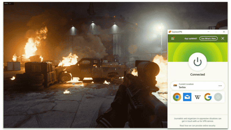 🥇 1. ExpressVPN: Najlepszy VPN dla Call of Duty: Modern Warfare 3