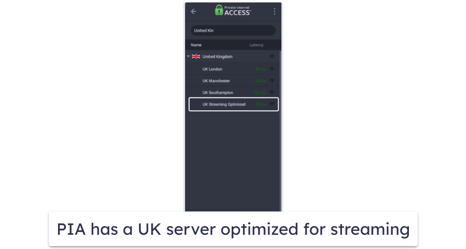 🥈2. Private Internet Access — Great for Watching ITVX on Mobile Devices
