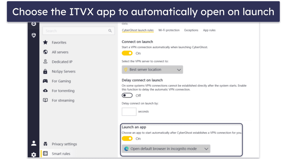 🥉3. CyberGhost VPN — Dedicated Streaming Server for ITVX