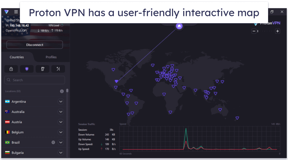 7. Proton VPN — Good Free Plan for Accessing Omegle