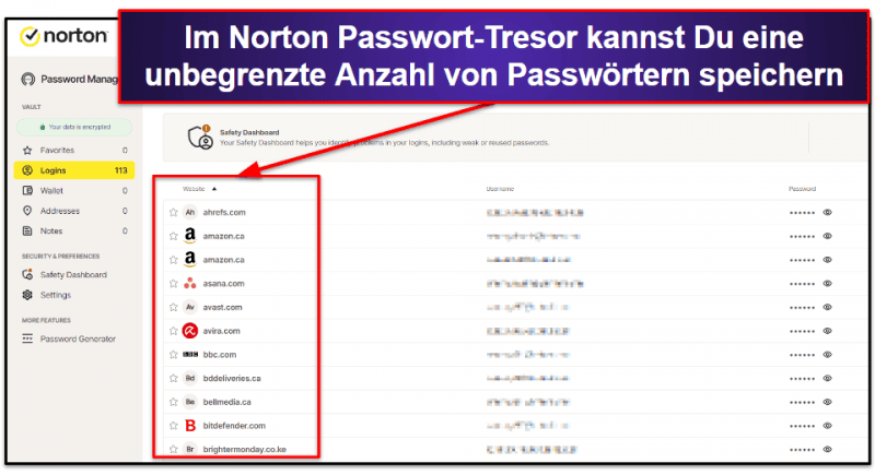 6. Norton Password Manager — Guter Passwort-Manager mit exzellenten Antivirus-Tarifen