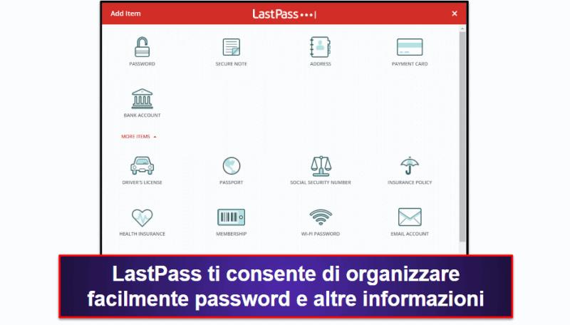 7. LastPass — Nessun limite di password su desktop o dispositivi mobili