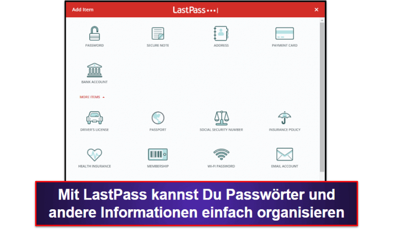 7. LastPass — Unbegrenzte Passwörter auf Desktop oder Handy