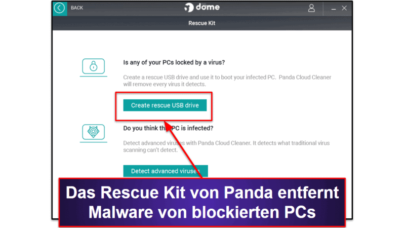 5. Panda Dome – am besten für Dateiverschlüsselung &amp; Rettung infizierter PCs