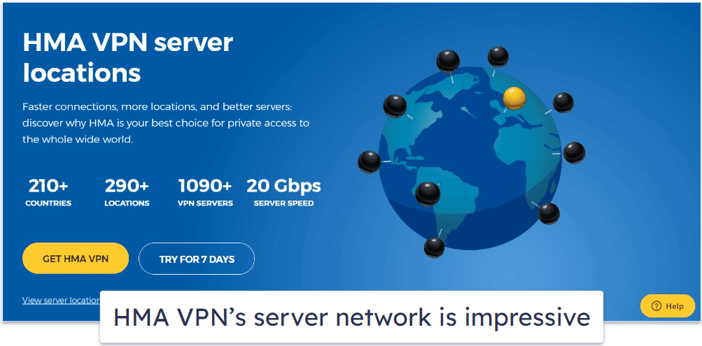 HMA VPN Servers &amp; IP Addresses