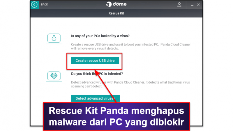 5. Panda Dome — Terbaik untuk Enkripsi File &amp; Menyelamatkan PC yang Terinfeksi