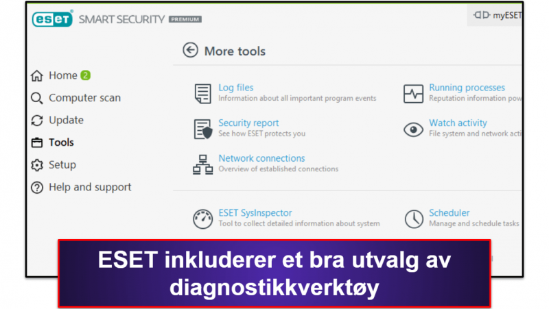10. ESET Smart Security Premium – bra malware-skanning og avansert diagnostikk