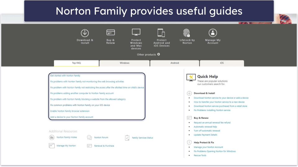 Norton Family Customer Support