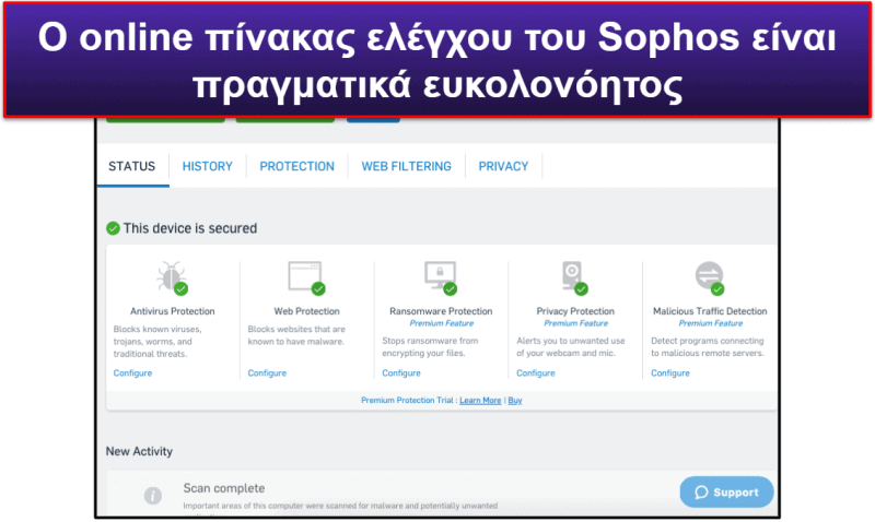 Bonus. Sophos — Εύκολο στη χρήση Mac Antivirus