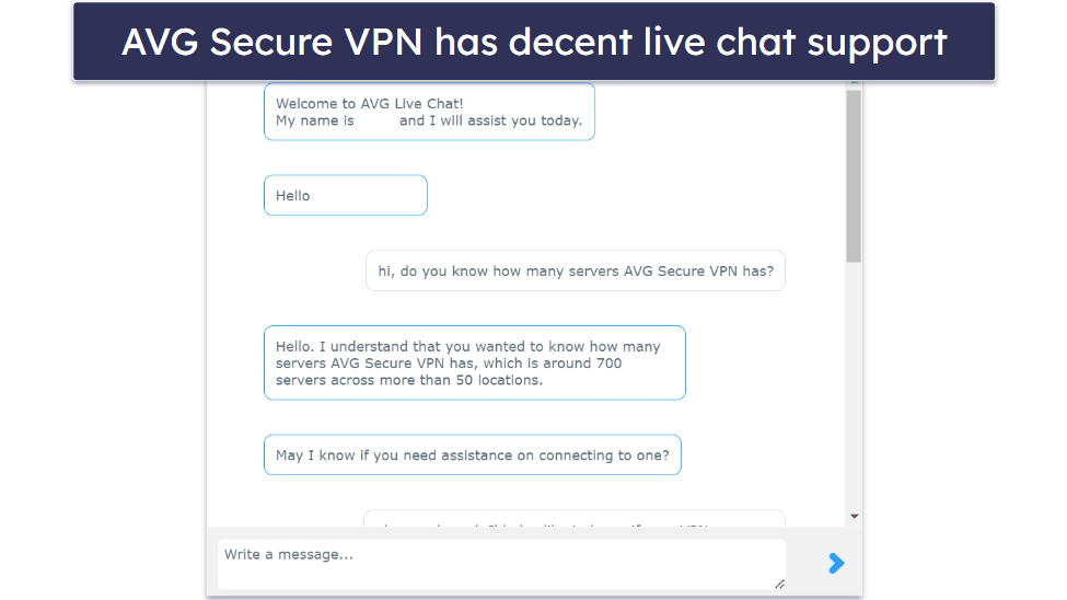 AVG Secure VPN Customer Support