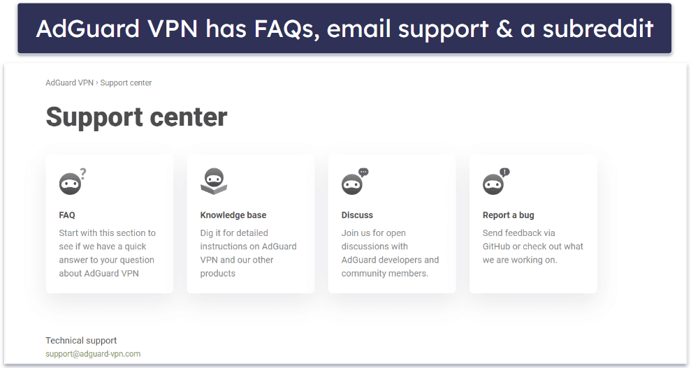 AdGuard VPN Customer Support