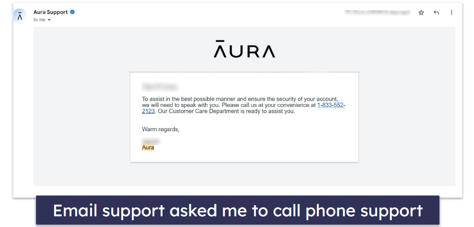 Aura Customer Support