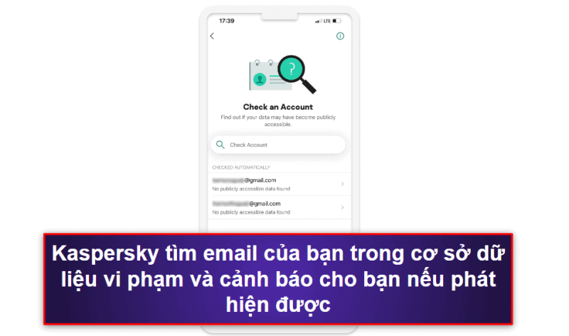 8. Kaspersky Security & VPN – VPN, trình quản lý mật khẩu và quét vi phạm bảo mật