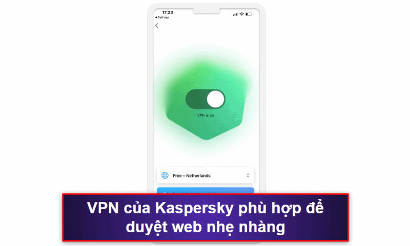8. Kaspersky Security &amp; VPN – VPN, trình quản lý mật khẩu và quét vi phạm bảo mật
