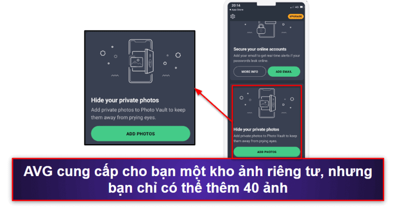 9. AVG Mobile Security for iPhone & iPad – App đơn giản với cảnh báo vi phạm dữ liệu & bảo vệ Wi-Fi