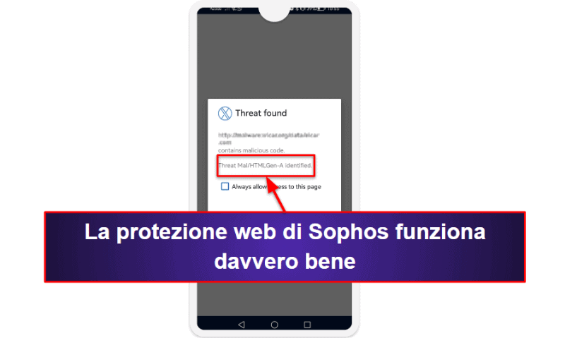 8. Sophos Intercept X for Mobile — Antivirus gratuito ed efficace con protezioni personalizzabili