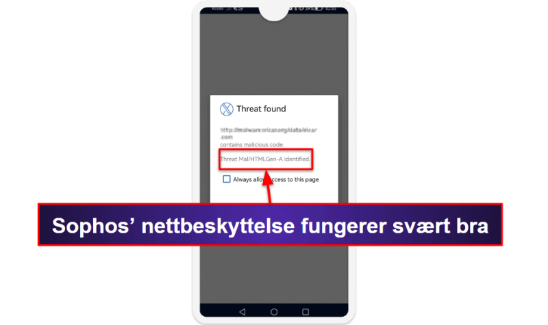 8. Sophos Intercept X for mobil – effektivt og gratis antivirus som kan skreddersys