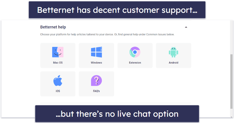 Betternet Customer Support