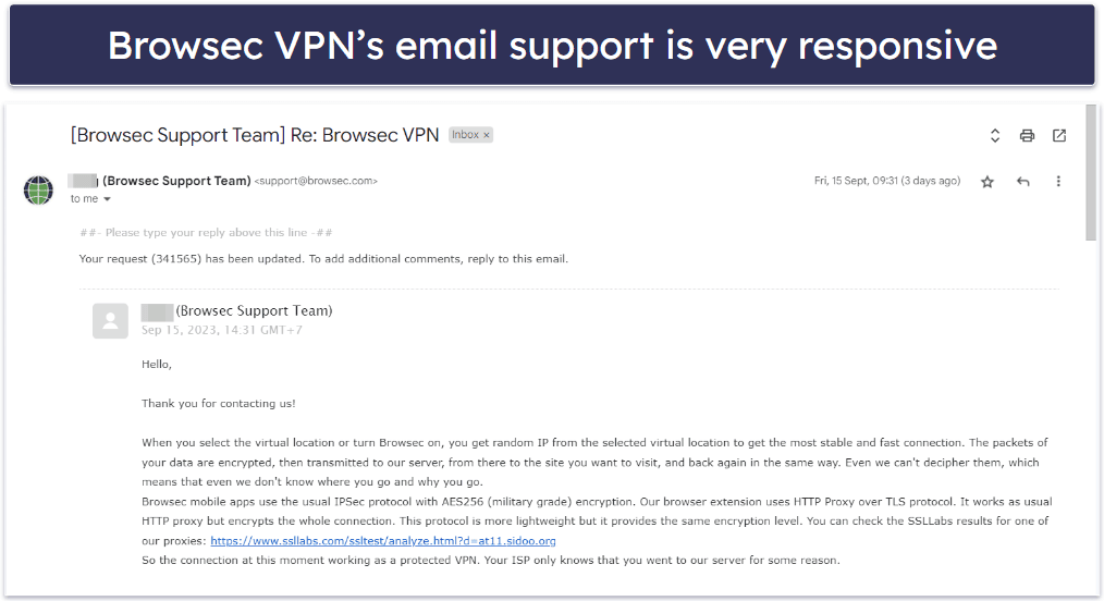Browsec VPN Customer Support
